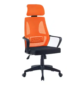 Kancelárske kreslá Kancelárske kreslo, čierna/oranžová, TAXIS NEW