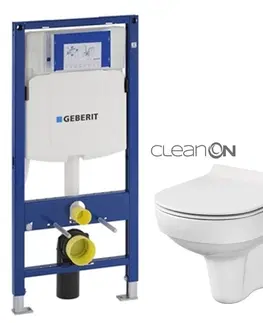 Kúpeľňa GEBERIT Duofix bez tlačidla + WC CERSANIT CITY NEW CLEANON + WC SEDENIE SLIM 111.300.00.5 CI2