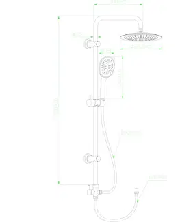 Sprchy a sprchové panely INVENA - Sprchový stĺp DARK AU-02-D04-Q