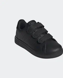 detské tenisky Detské tenisky Adidas Advantage na suchý zips čierne