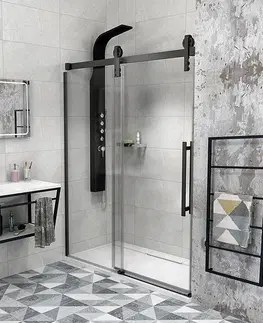 Sprchovacie kúty GELCO - VOLCANO BLACK sprchové dvere 1800 číre sklo GV1418