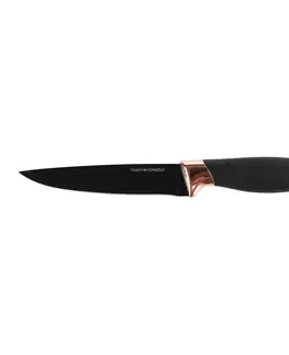 Sady nožov Sada nožov v stojane, 6 ks, čierna, MALIKA