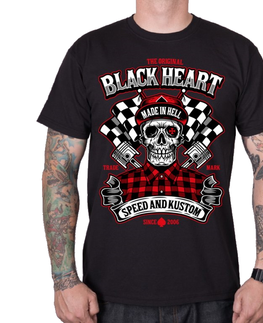 Pánske tričká Tričko BLACK HEART Speed and Kustom čierna - 3XL