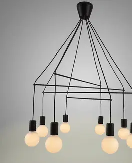Moderné lampy do obývačky Alto Závesné svietidlo 8x40w E27 Čierna matná