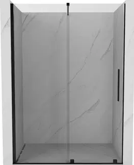 Sprchovacie kúty MEXEN/S - Velár posuvné sprchové dvere 140, transparent, čierna 871-140-000-01-70