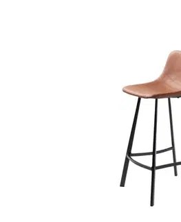 Barové stoličky Furniria Dizajnová barová stolička Claudia svetlohnedá