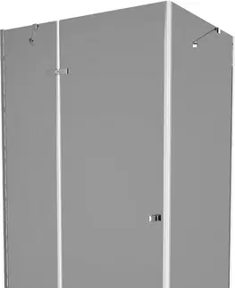 Vane MEXEN/S - Roma sprchovací kút 90x110 cm, grafit, chróm + biela vanička so sifónom, 854-090-110-01-40-4010