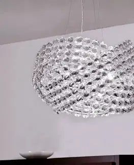 Závesné svietidlá Marchetti Krištáľová závesná lampa Diamante Ø 40 cm