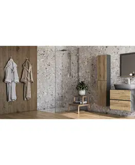 Kúpeľňový nábytok NABBI Baleta Z60 zrkadlo na stenu antracit / craft zlatý