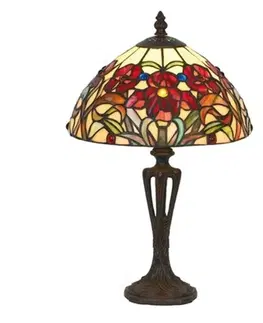 Stolové lampy Artistar ELINE stolová lampa v štýle Tiffany, 40 cm