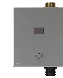 Pisoáre Alcadrain Automatický splachovač WC s manuálnym ovládaním, kov, 6 V (napájanie z batérie) ASP3-KBT ASP3-KBT