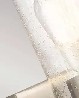 Nástenné svietidlá KICHLER Nástenné svietidlo Deryn s čírym skleneným tienidlom, starožitná sivá