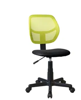 Kancelárske stoličky KONDELA Mesh kancelárska stolička zelená / čierna