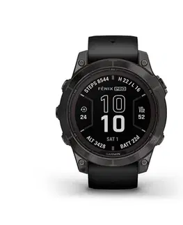 Inteligentné hodinky Garmin fenix 7 Pro Sapphire Solar, Carbon Gray DLC Titanium, Black Band 010-02777-11