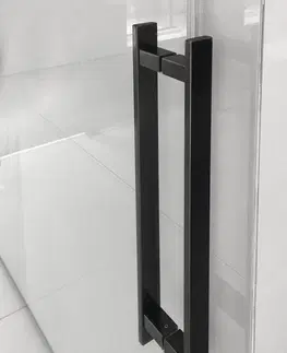 Sprchovacie kúty GELCO - VOLCANO BLACK bočná stena 900 číre sklo GV3490