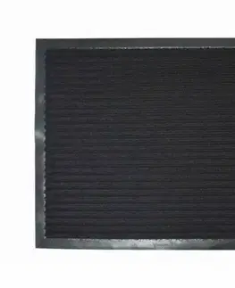 Rohožky Kinekus Rohož 40x60 cm guma+textil čierna pruhovaná s gumeným okrajom