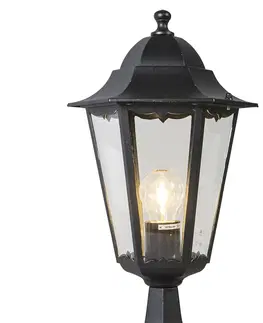 Vonkajsie osvetlenie Klasická vonkajšia lampa podstavca čierna 48 cm IP44 - New Orleans