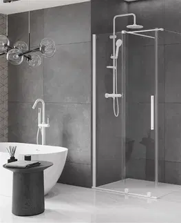 Sprchovacie kúty MEXEN/S - Velár sprchovací kút 120 x 110, transparent, biela 871-120-110-01-20