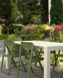 Zahradné stoličky Záhradná stolička skladacia Dekorhome Sivohnedá taupe