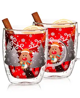 Hrnčeky a šálky 4Home Termo pohár Mug Reindeer Hot&Cool 270 ml, 2 ks