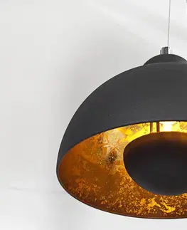 Svietidlá LuxD 17525 Dizajnová závesná lampa STAGE 3 čierna/zlatá závesné svietidlo