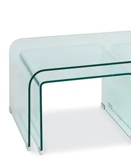Konferenčné stolíky PRIMA A sklený konferenčný stolík z číreho skla
