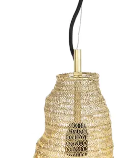 Zavesne lampy Orientálna závesná lampa zlatá - Nidum Rombo