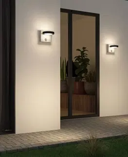 Vonkajšie nástenné svietidlá so senzorom Lucande Lucande Belna vonkajšie nástenné LED betón snímač