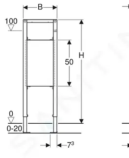 Kúpeľňa GEBERIT - Duofix Montážny prvok pre podpery, 112 cm, pre bezbariérové riešenie 111.790.00.1