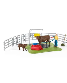 Drevené hračky Schleich 42529 Umývací kút pre dobytok, 29 cm
