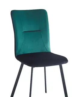 Jedálenské stoličky VLADENA jedálenská stolička, tyrkys/čierna