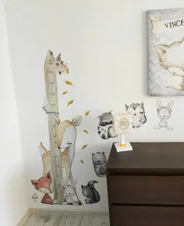 Nálepky na stenu Nalepovací meter pre deti - Lesné zvieratká
