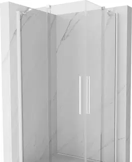 Sprchovacie kúty MEXEN/S - Velar Duo štvorcový sprchovací kút 90 x 80, transparent, biela 871-090-080-02-20