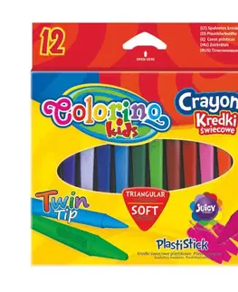 Hračky PATIO - Colorino voskovky TRIO 12 farieb