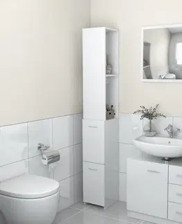 Kúpeľňové skrinky Kúpeľňová skrinka DTD Dekorhome Sivá lesk