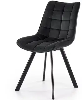Čalúnené stoličky Stolička K332 Velvet/Kov čierna