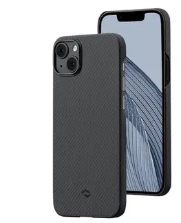Puzdrá na mobilné telefóny Puzdro Pitaka MagEZ 3 600D pre Apple iPhone 14, čierne/šedé KI1401A