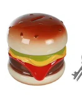 Doplnky pre deti Keramická pokladnička Hamburger
