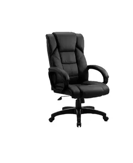 Kancelárske stoličky KONDELA Siemo New kancelárske kreslo s podrúčkami čierna
