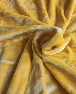 Plachty Jahu Prestieradlo Mikroplyš žltá, 180 x 200 cm