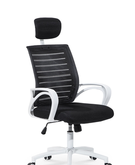 Kancelárske stoličky HALMAR Socket kancelárska stolička s podrúčkami čierna / biela