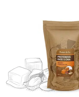Zdravé potraviny Protein&Co Proteínová kaša s chia 480 g Zvoľ príchuť: Arašidy s karamelom