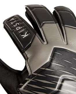 futbal Brankárske futbalové rukavice F100 čierno-sivé