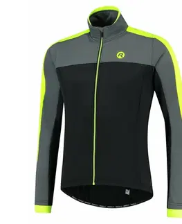 Cyklistické bundy a vesty Pánska zimná bunda Rogelli Freeze čierno-šedo-reflexná žltá ROG351020