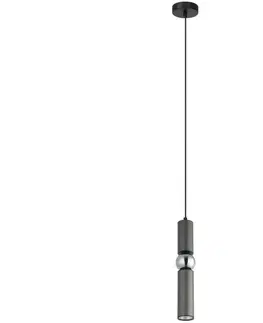 Svietidlá   PND-14290-1-GR - Luster na lanku ISIDORA 1xGU10/25W/230V antracit/chróm 