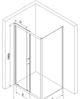 Sprchovacie kúty MEXEN/S - Apia sprchovací kút obdĺžnik 105x100, transparent, chróm 840-105-100-01-00