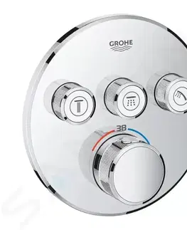 Kúpeľňové batérie GROHE - Grohtherm SmartControl Termostatická sprchová podomietková batéria, 3 ventily, chróm 29121000
