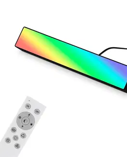 SmartHome bodové svetlá Briloner LED nástenná umývačka Muro S, CCT, RGB, stmievateľná, čierna