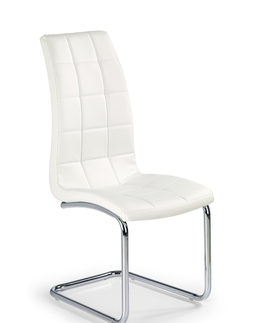 Jedálenské stoličky HALMAR K147 jedálenská stolička biela / chróm