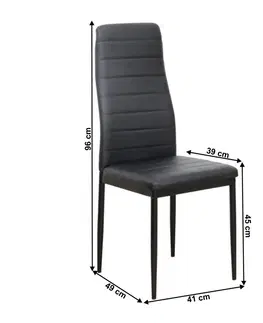 Jedálenské stoličky KONDELA Coleta Nova jedálenská stolička čierna